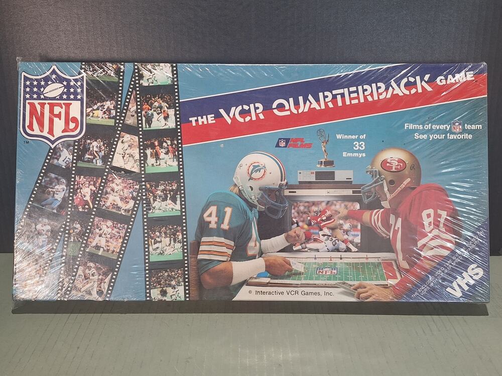 NFL VCR Quarterback Game VHS Sealed 1986 Interactive Board Game Rare 80s NFL